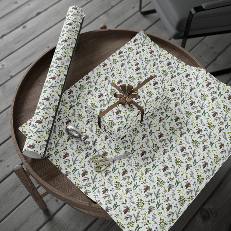 Forest Pinecones Pattern Wrapping Papers