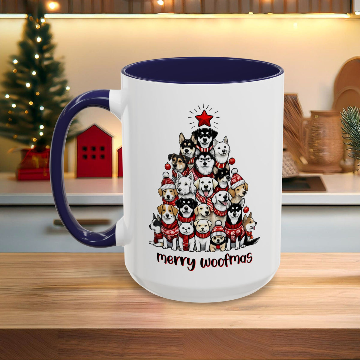 Merry Woofmas Dog Lover Christmas Mug