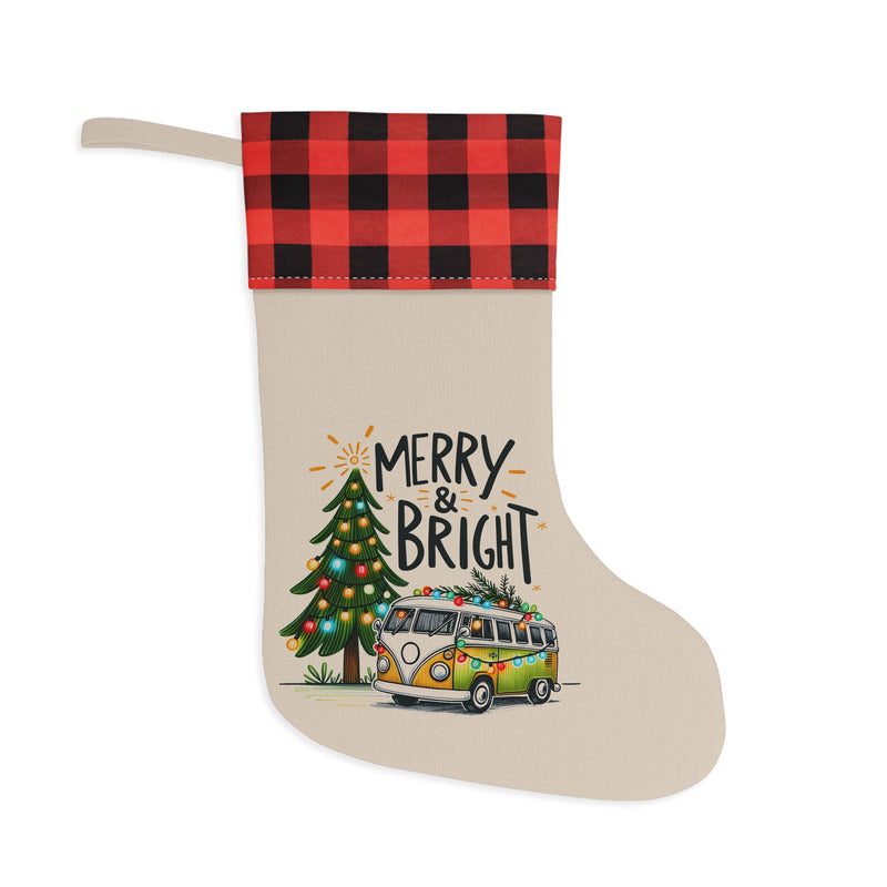 Camper with Lights Christmas Stocking