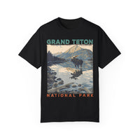 Grand Teton Moose Souvenir Tee with Lake Scene