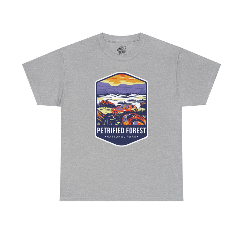 Petrified Forest National Park T-Shirt with Vibrant Landscape Illustration