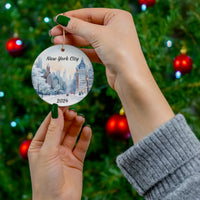 New York City Winter Ceramic Ornament