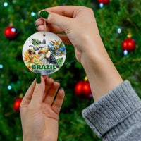 Brazil Ceramic Ornament, 2024 Brazil Keepsake Souvenir With Free Shipping