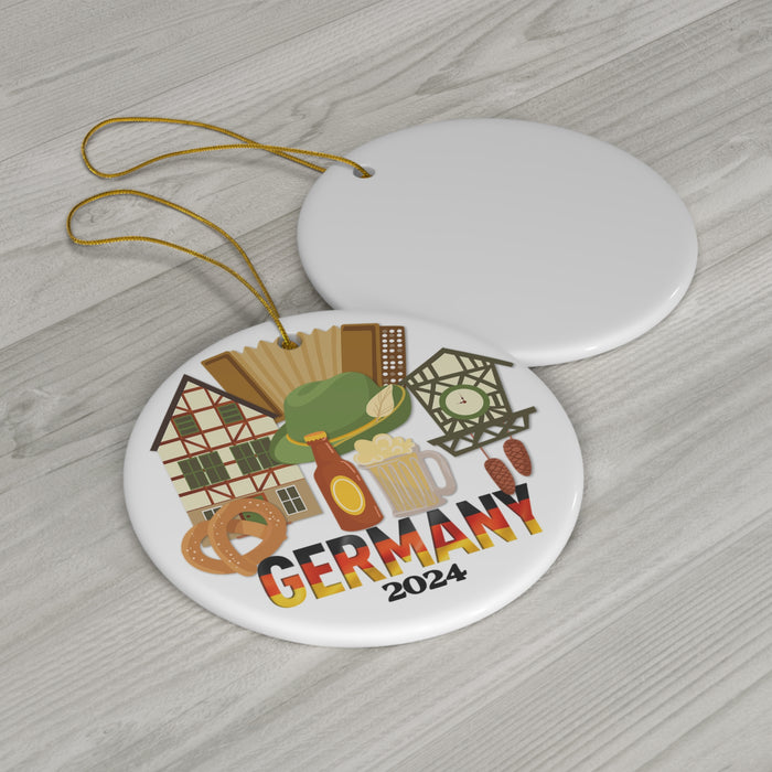 Germany Ceramic Ornament, 2024 German Holiday Keepsake Souvenir With Free Shipping