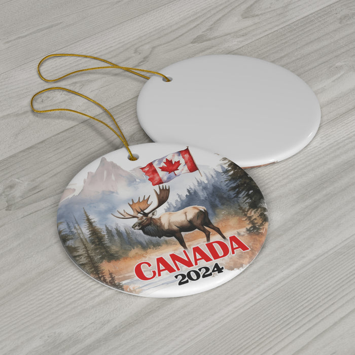 Canada Ceramic Ornament, 2024 Canada Moose Keepsake Souvenir With Free Shipping