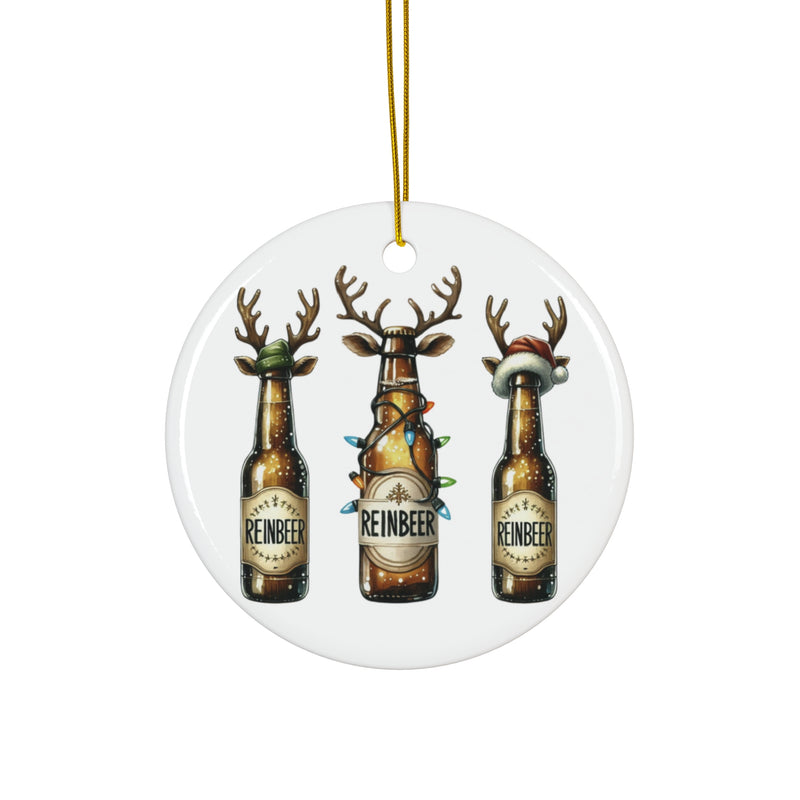 Reinbeer Ceramic Ornament, 2024 Beer-Themed Holiday Keepsake With Free Shipping