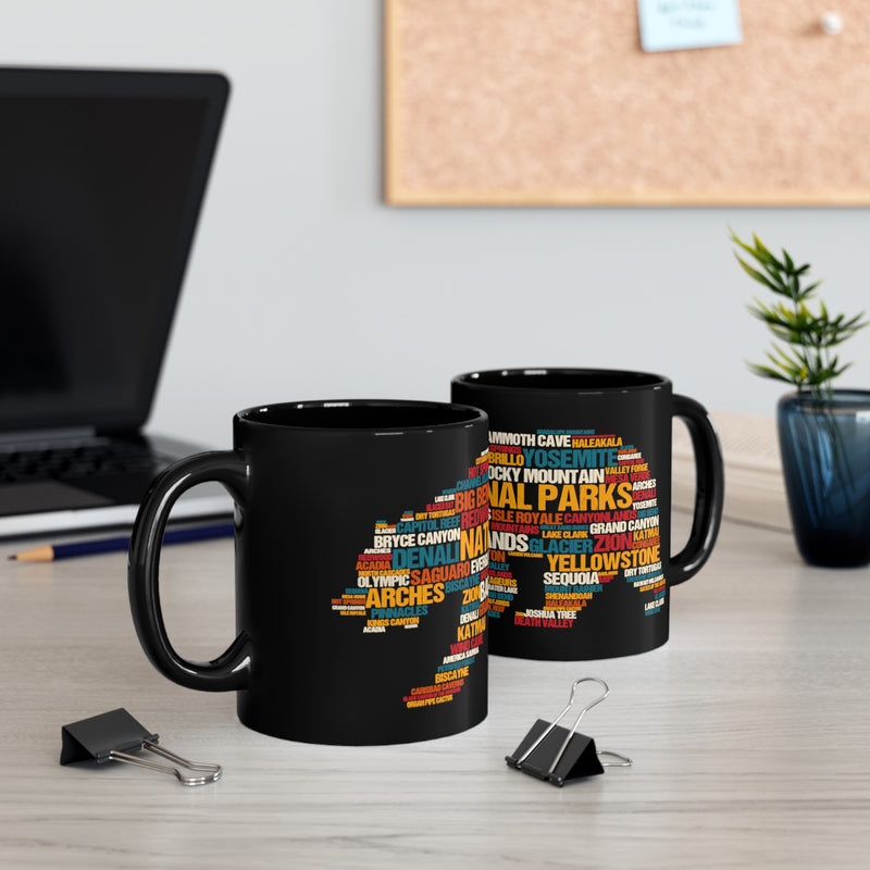 National Parks Word Map Souvenir Mug