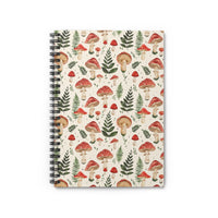 Forest Mushrooms Spiral Notebook - Ruled Line