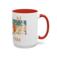 Zion National Park Mug - Ceramic Coffee Tea Cup with Vintage Mountain Sunset Design