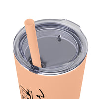 Happy Camper Skinny Tumbler with Straw, 20oz