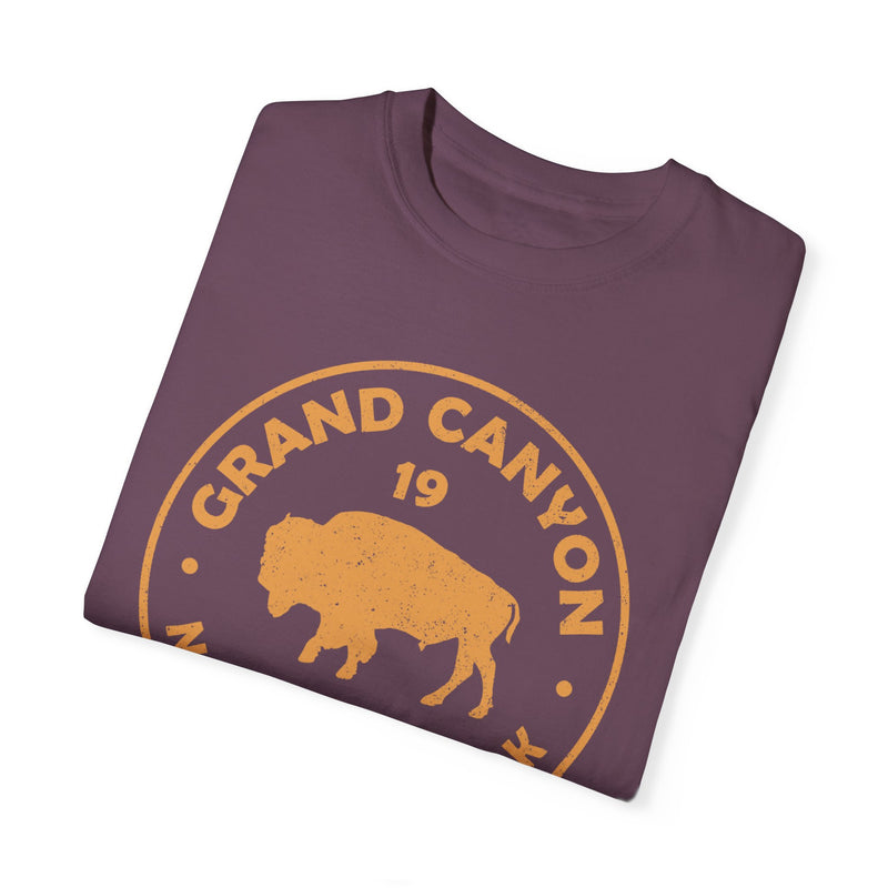 Grand Canyon National Park T-shirt with a bison graphic design featuring the iconic animal and park name.