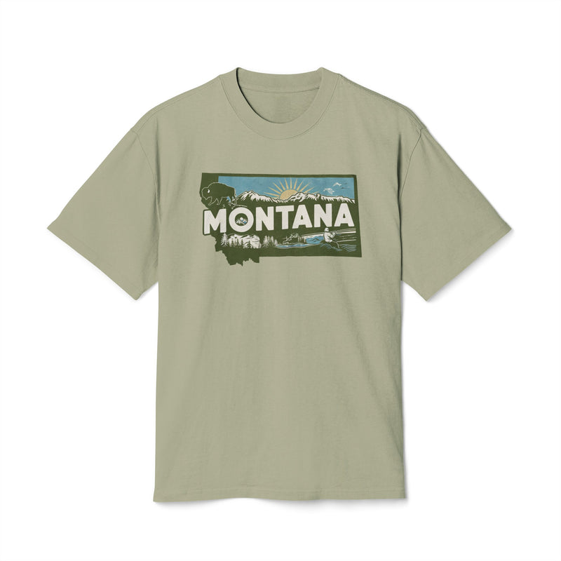 Montana Retro State  Unisex Heavy Faded Tee