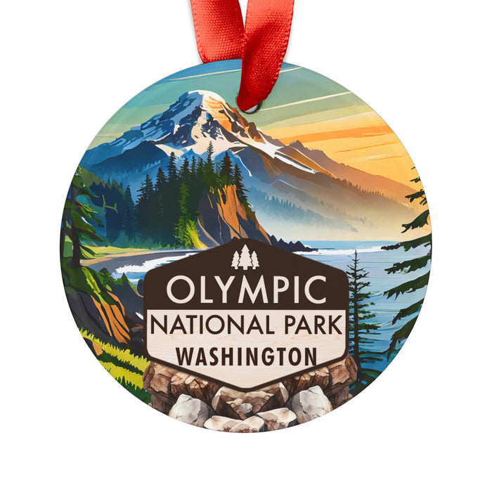 Olympic Christmas Ornament with Ribbon