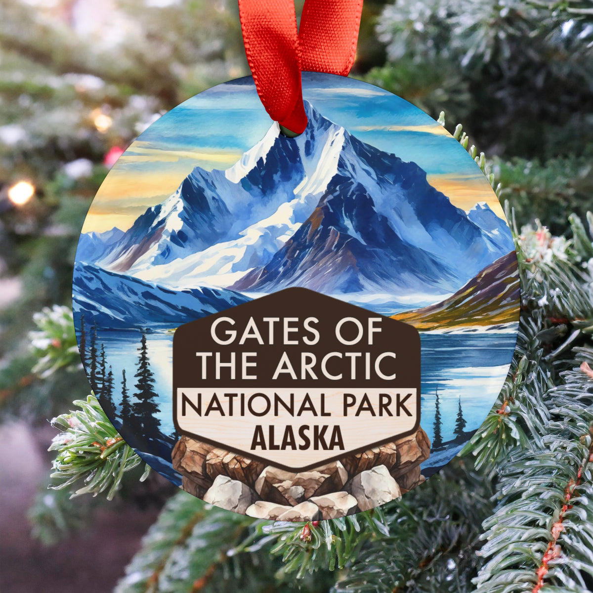 Gates of the Arctic Christmas Ornament with Ribbon