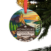 Voyageurs Christmas Ornament with Ribbon