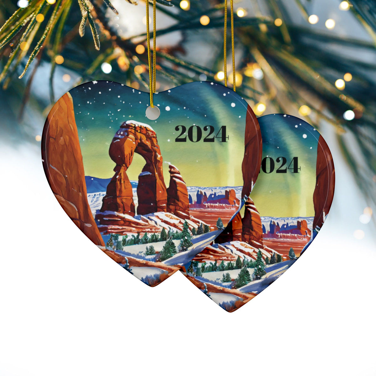 Arches National Park Ceramic Ornaments, 2-Side Print