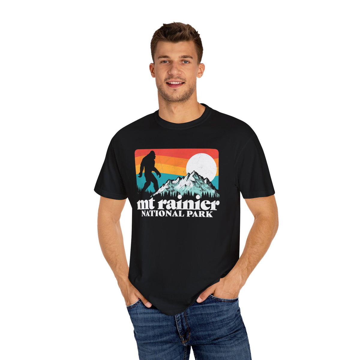 Mount Rainier Bigfoot National Park Souvenir Tee