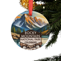 Rocky Mountain Christmas Ornament with Ribbon