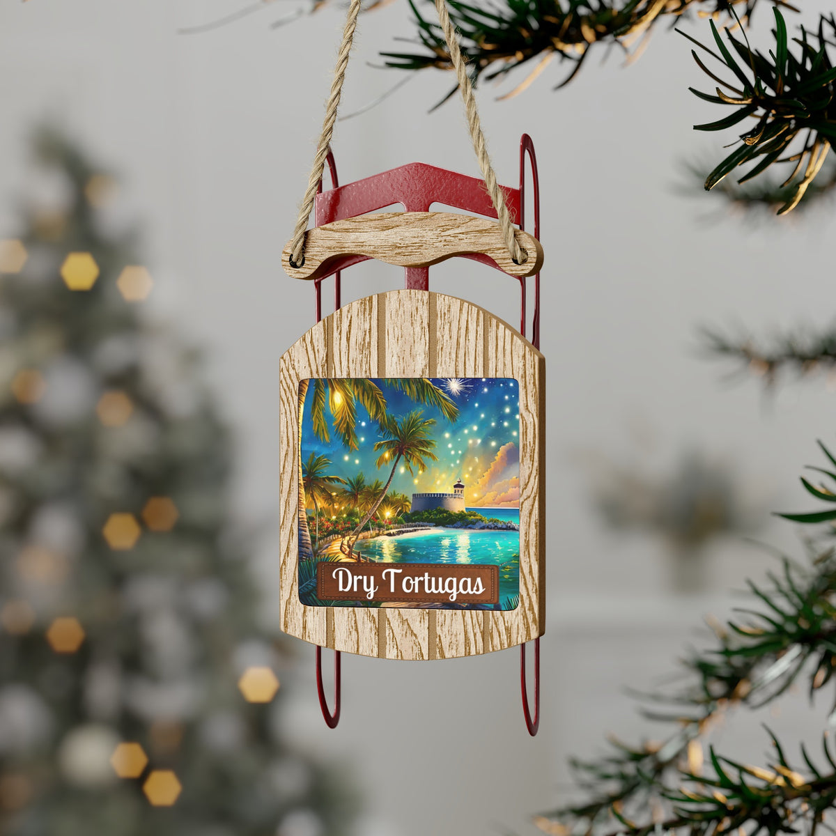 Dry Tortugas National Park Christmas Sled Ornament