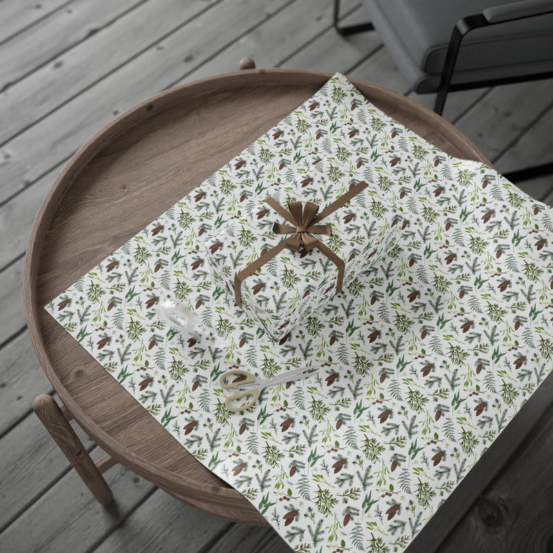 Forest Pinecones Pattern Wrapping Papers