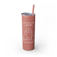 Arches National Park Skinny Tumbler with Straw, 20oz