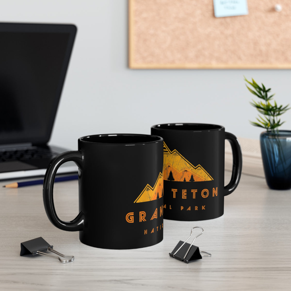 Grand Teton Souvenir Mug with Mountain Design