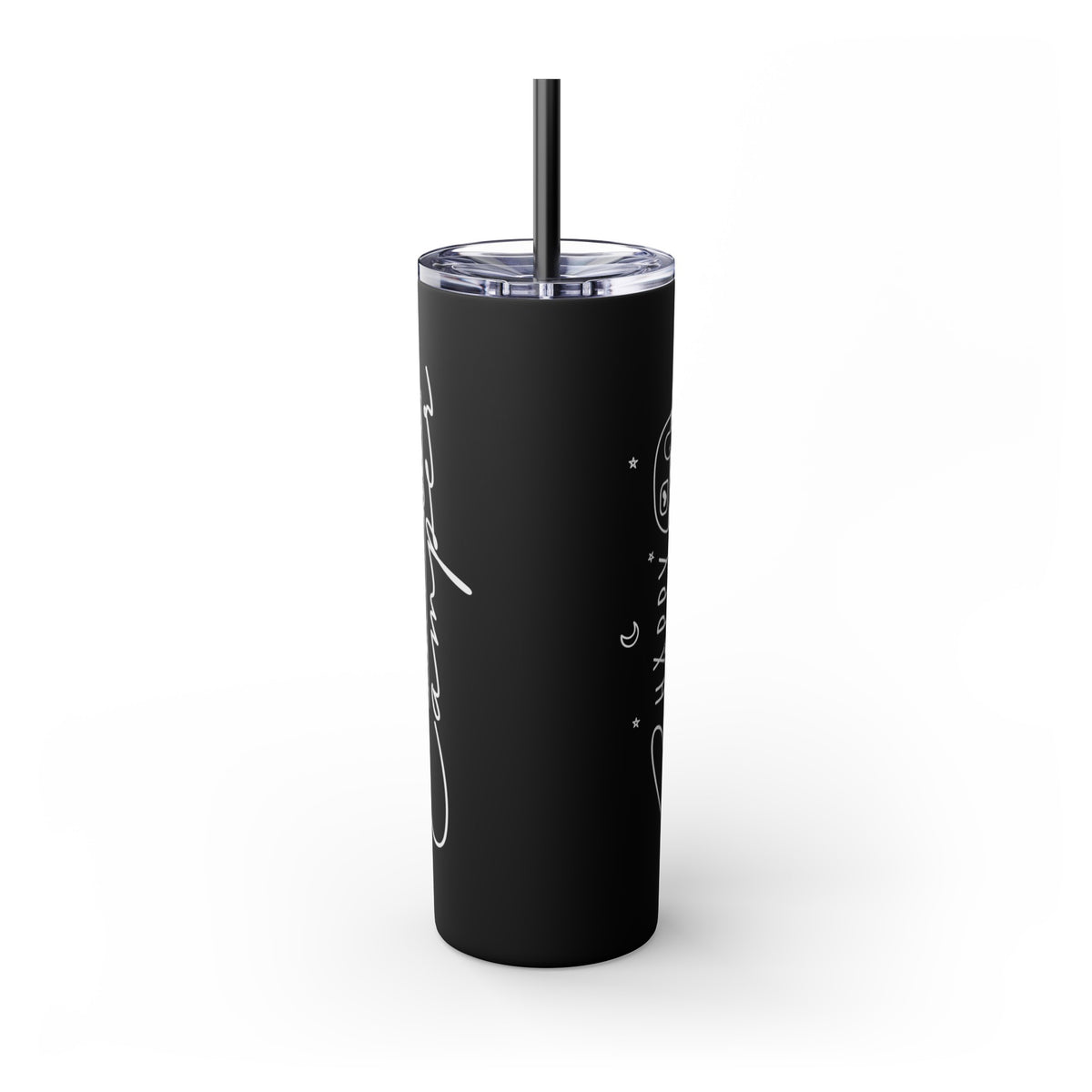 Happy Camper Skinny Tumbler with Straw, 20oz