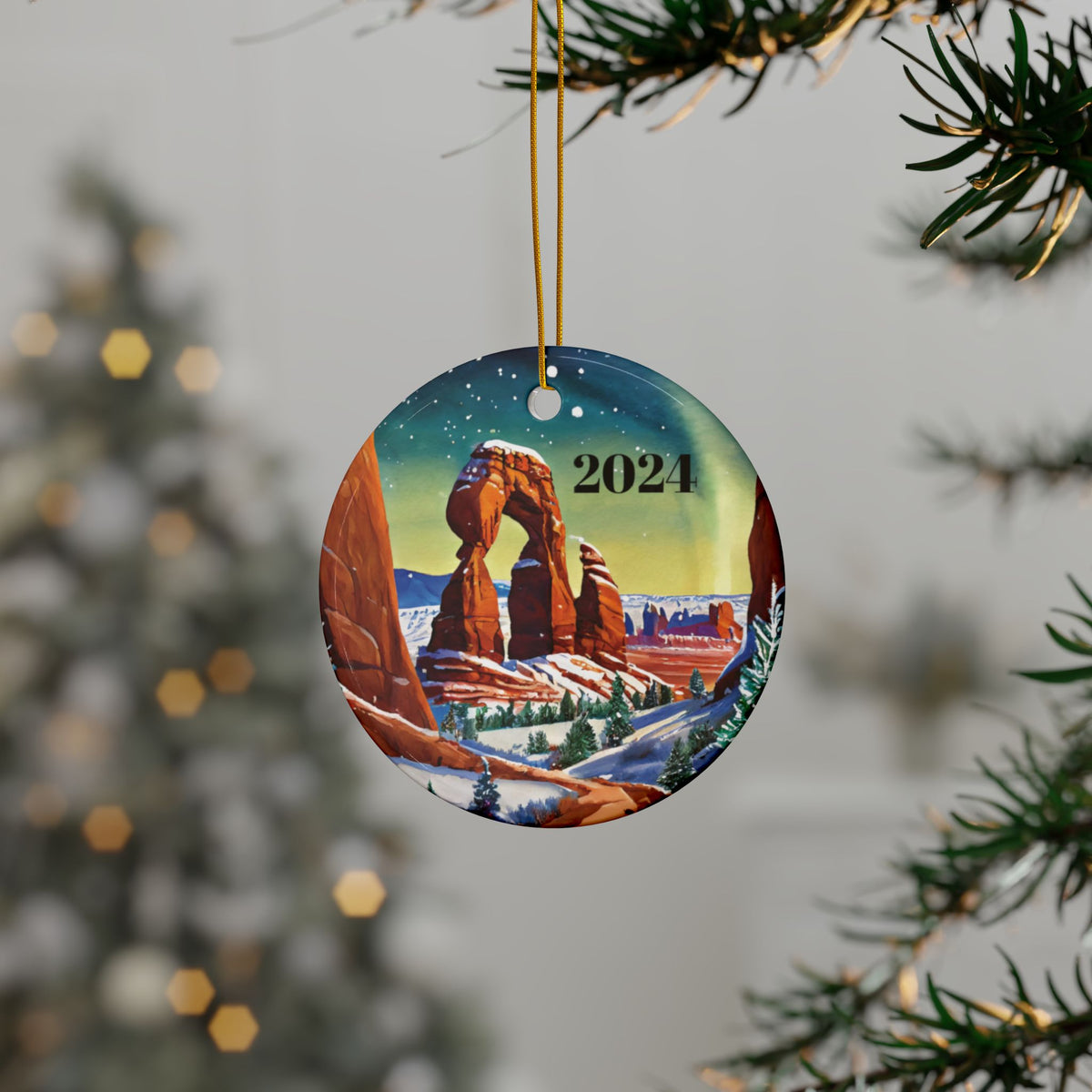 Arches National Park Ceramic Ornaments, 2-Side Print