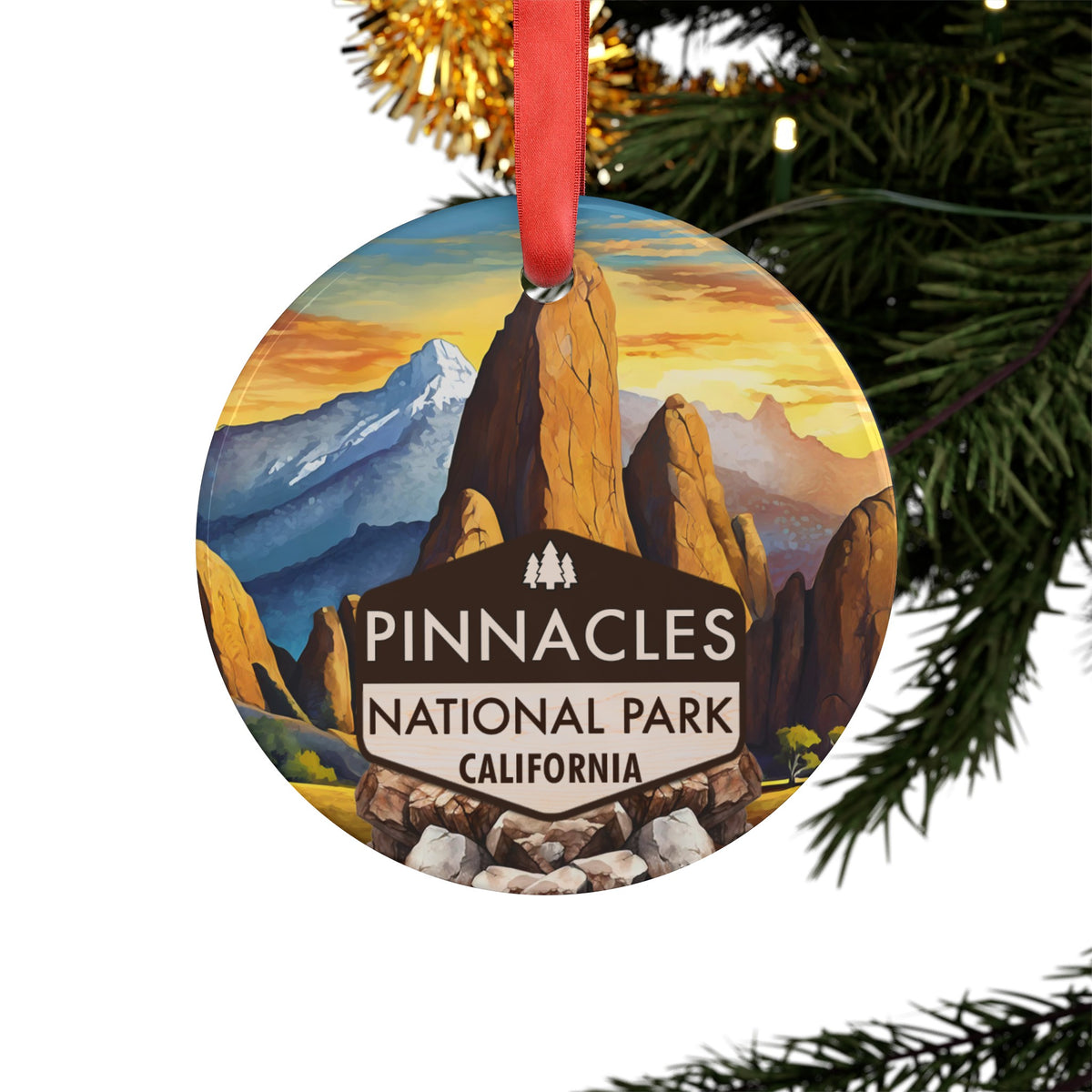 Pinnacles Christmas Ornament with Ribbon