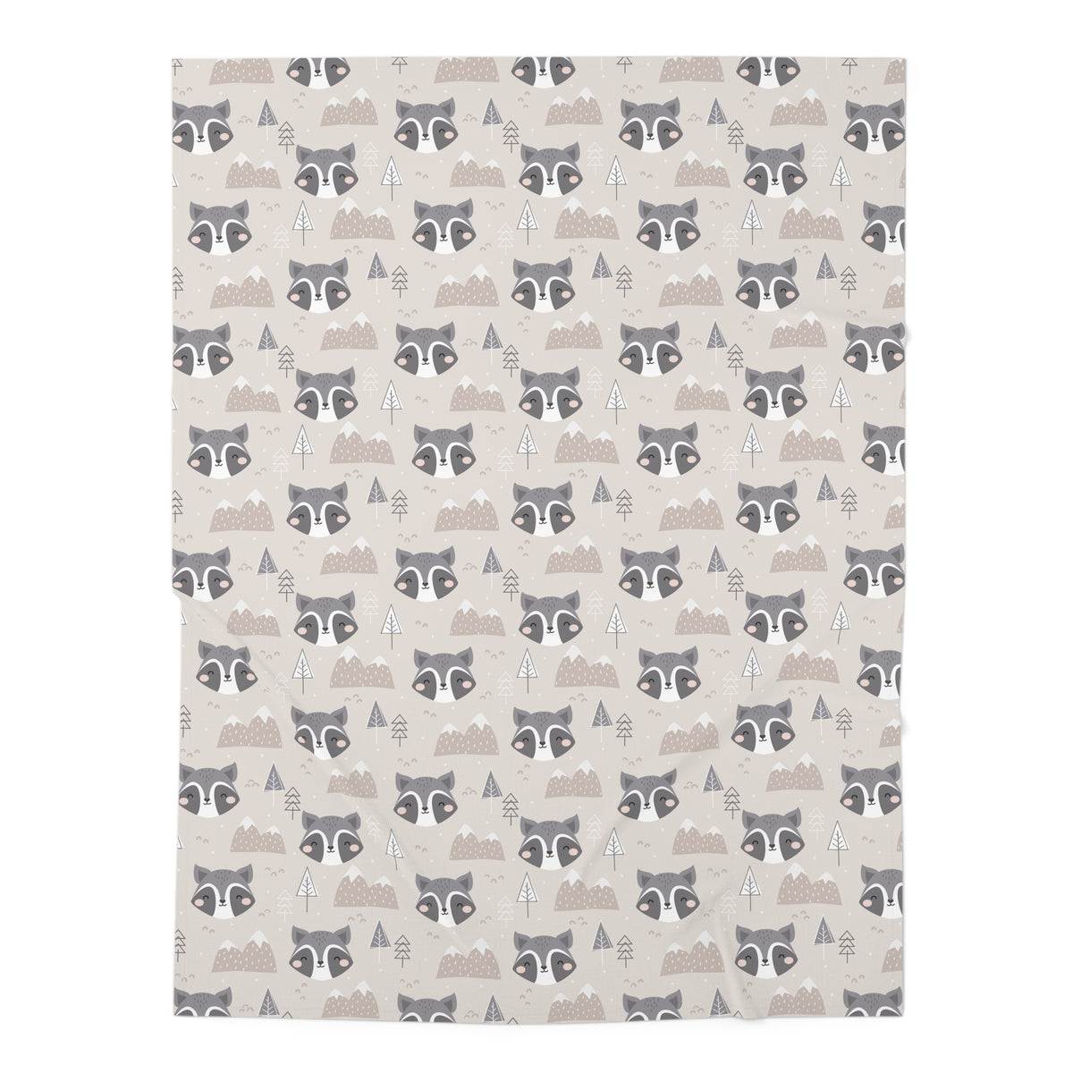 Raccoons in Forest Unisex Baby Swaddle Blanket