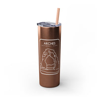 Arches National Park Skinny Tumbler with Straw, 20oz