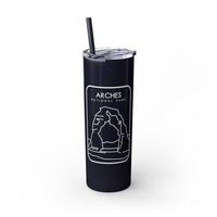 Arches National Park Skinny Tumbler with Straw, 20oz