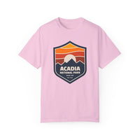 Acadia National Park Souvenir Tee with Mountain Badge