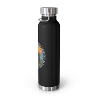 Grand Teton National Park souvenir water bottle with Born to Wander engraved design and copper insulation