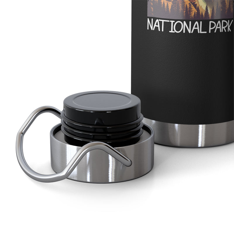 Grand Canyon National Park souvenir water bottle featuring a scenic landscape design and stainless steel construction.