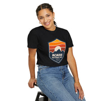 Acadia National Park Souvenir Tee with Mountain Badge