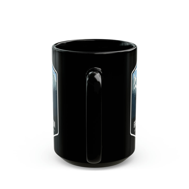 Grand Teton National Park Black Ceramic Mug