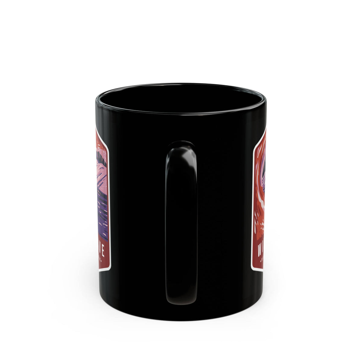 Wind Cave National Park Black Ceramic Mug