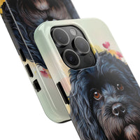 Black Cavapoo Dog iPhone and Samsung Phone Case