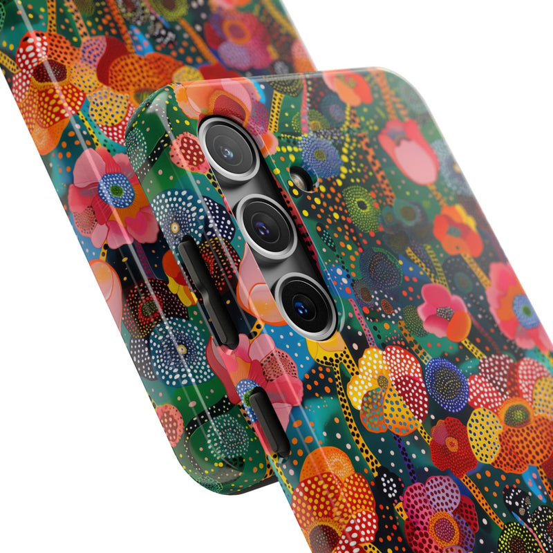 Pointillist Stardust Petals Floral Phone Case