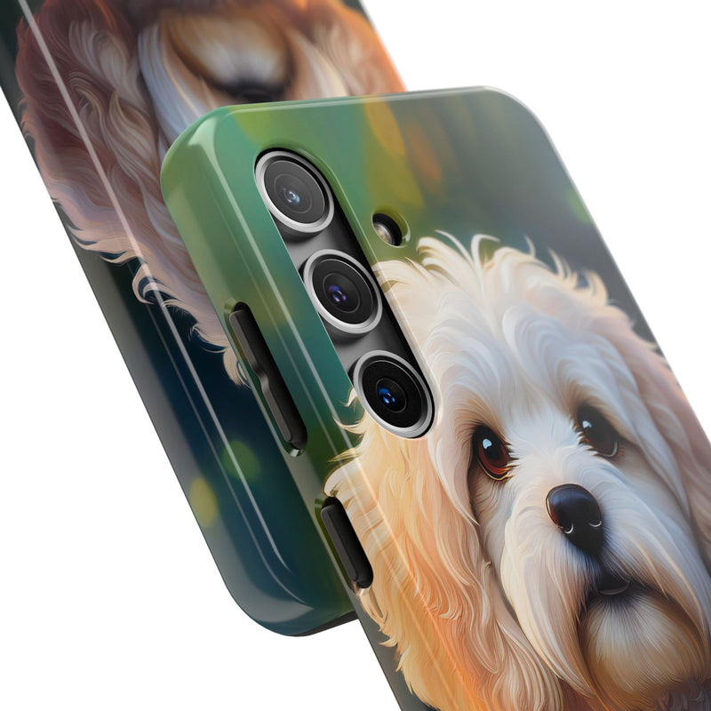 White Cavapoo Dog Phone Case