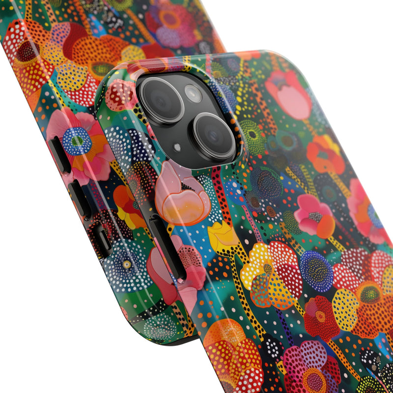 Pointillist Stardust Petals Floral Phone Case