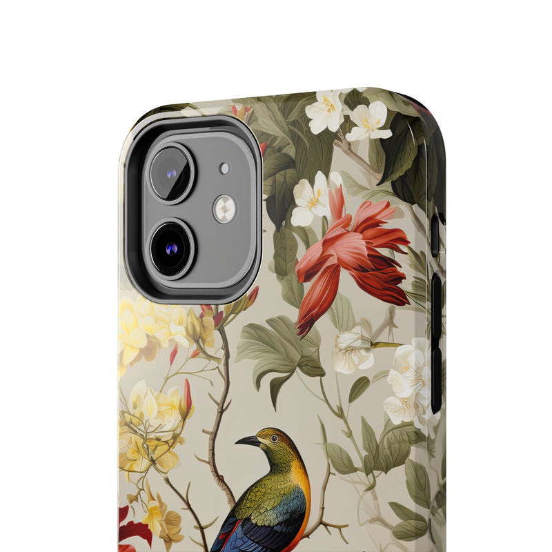 Elegant Bird and Floral Phone Case