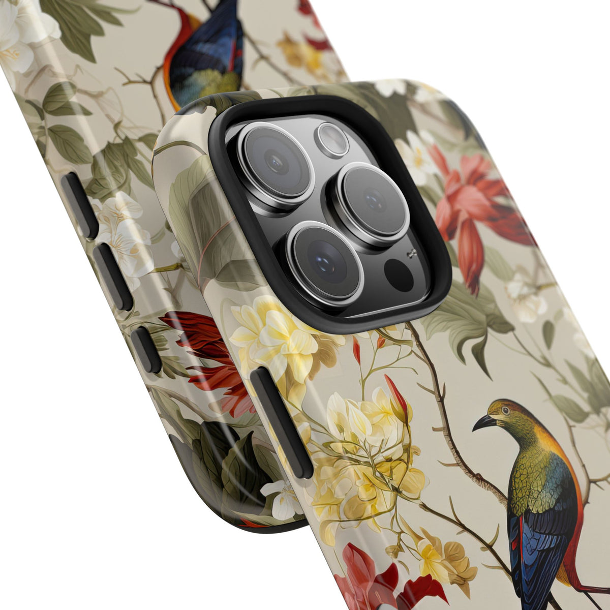 Elegant Bird and Floral Phone Case