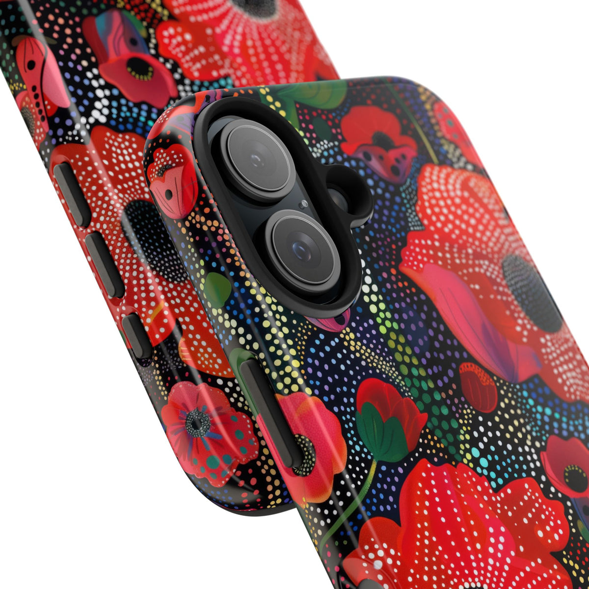 Pointillist Red Poppy Phone Case