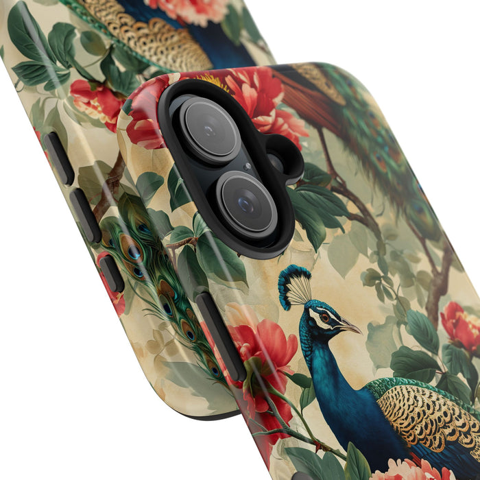 Luxe Peacock and Peony Floral Phone Case