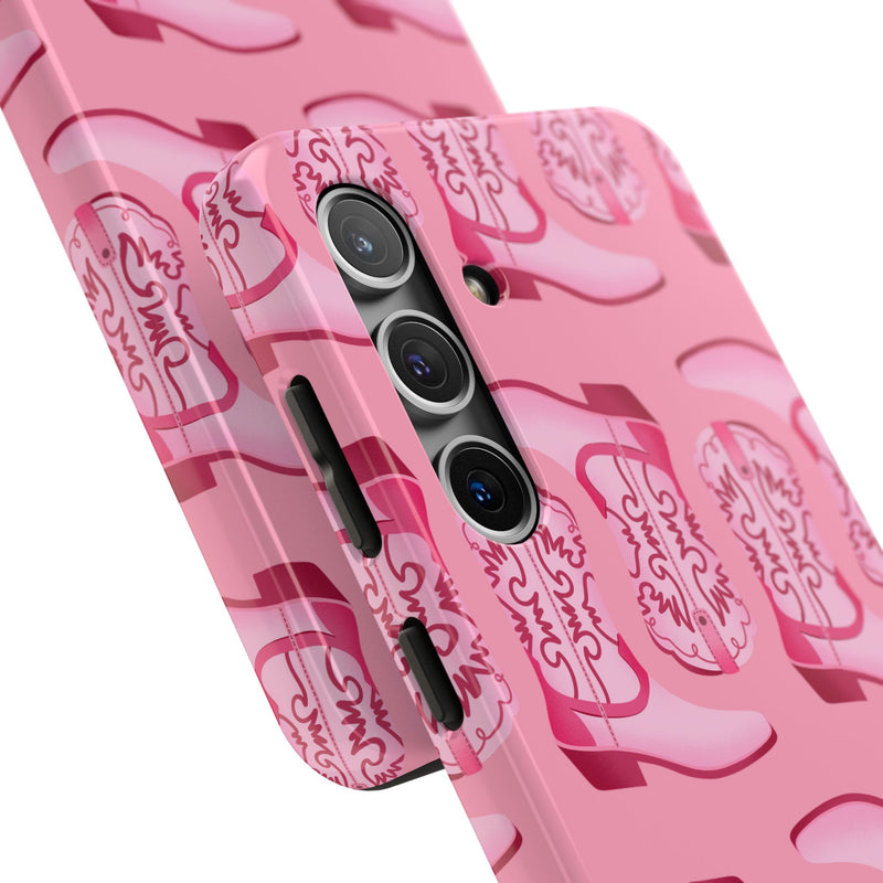 Pink Cowboy Boots Cute Country Phone Case