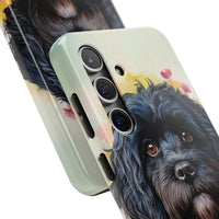 Black Cavapoo Dog iPhone and Samsung Phone Case