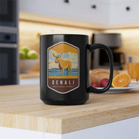 Denali National Park Black Ceramic Mug