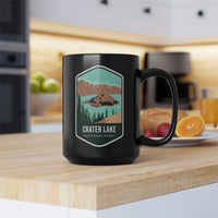 Crater Lake National Park Black Ceramic Mug